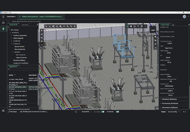 OpenUtilities Substation+ software for the design and engineering of substations. 